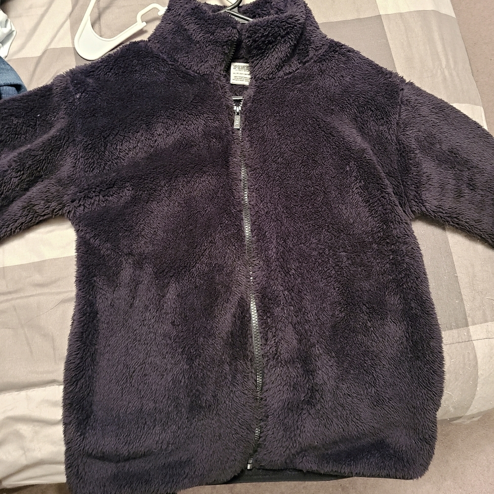 Victoria's Secret pink sherpa full zip